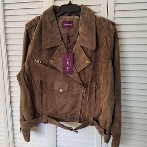 Women's Suede Moto Jacket